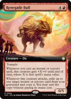 Renegade Bull (Extended Art) - Commander: Secrets of Strixhaven (SOC) - Image 1
