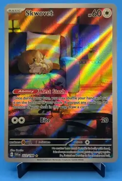 Skwovet 222/198 Pokemon TCG 2023 Illustration Rare — Scarlet & Violet Base — NM - Image 1