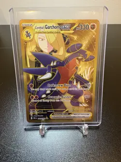 Pokemon TCG: Destined Rivals Cynthia’s Garchomp EX 241/182 SV10 Gold Hyper Rare - Image 1