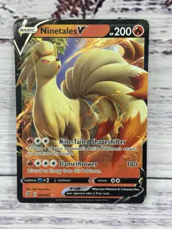 Ninetales V 026/192 Sword & Shield Rebel Clash Ultra Rare Holo Pokemon TCG - Image 1