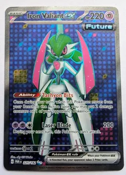 Pokemon: Iron Valiant ex 225/182 SV04: Paradox Rift Holo -NM- - Image 1