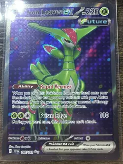 Iron Leaves ex 186/162 Ultra Rare, Temporal Forces, Full Art Holo, Pokemon TCG - Image 1