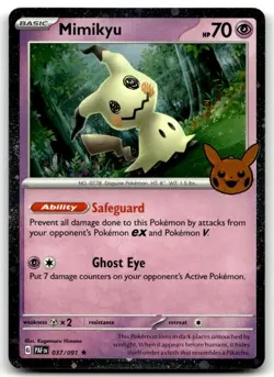 Mimikyu 037/091 Holo Holo Rare Trick or Trade BOOster 2024 Pokemon LP - Image 1