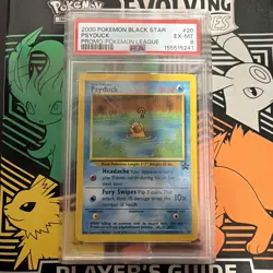 2000 POKEMON PROMO BLACK STAR POKEMON LEAGUE #20 PSYDUCK PSA 6 - Image 1