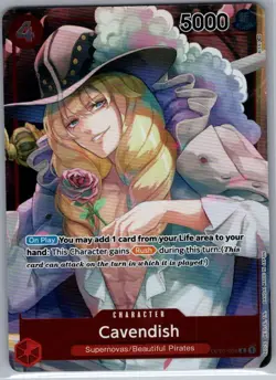 Cavendish (Box Topper) OP01-008 English Romance Dawn - One Piece Card - NM - Image 1