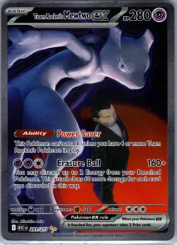 Team Rocket's Mewtwo ex 281/217 SIR ME: Ascended Heroes - Pokemon Card - NM - Image 1