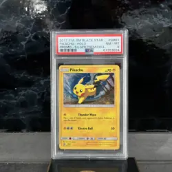 Pikachu SM81 Black Star Promo Englisch Pokemon Near Mint PSA 8 NM-MT 2017 - Image 1