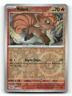 Vulpix 037/165 - 151 Reverse Holo - Pokemon Card NM/M - Image 1