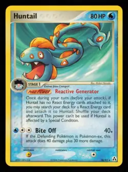 Pokemon Card Huntail 18/92 ex Legend Maker Rare Vintage NM 2006 - Image 1
