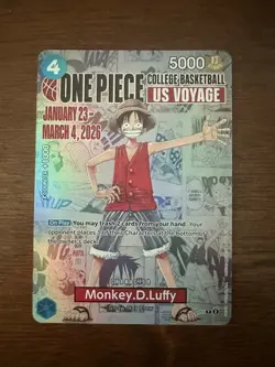 Monkey.D.Luffy (055) (College Basketball US Voyage) P-055 One Piece Promotion... - Image 1