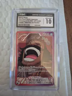 One Piece CGC 10 GEM MINT Gol D Roger L Alt Art 2025 OP13-003 OP13 Japanese - Image 1