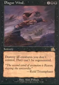 Plague Wind Magic mtg Heavy Play, English Prophecy x1 - Image 1