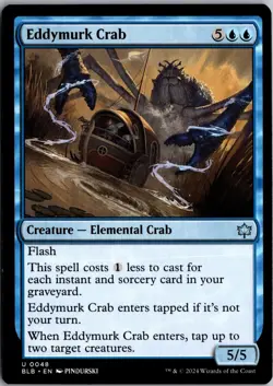 Eddymurk Crab 48 Uncommon Bloomburrow Magic: The Gathering Near Mint - Image 1
