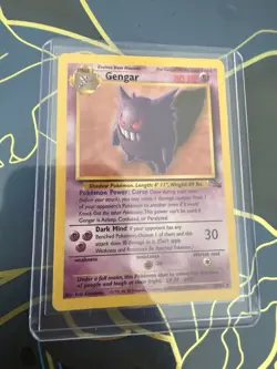 Pokemon Gengar Fossil Non Holo 20/62 Rare Played Vintage Card - Image 1