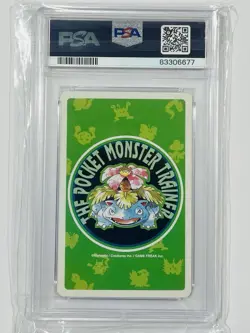 1996 POKEMON GREEN VERSION PLAYING CARDS 7 OF SPADES #077 PONYTA PSA 10 - Image 2
