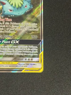 Pokemon TCG Venusaur and Snivy GX SM229 Full Art Tag Team Black Star Promo - Image 4