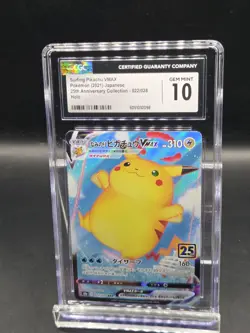 Surfing Pikachu VMAX 022/028 Japanese 25th Anniversary Pokemon TCG CGC 10 Gem - Image 1