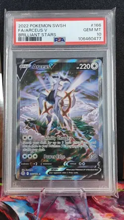 Arceus V Alt Art 166/172 Brilliant Stars Pokemon TCG - PSA 10 GEM MINT - Image 1