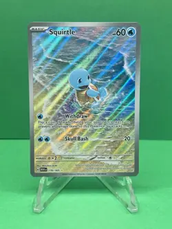 Pokemon TCG Squirtle 170/165 Scarlet & Violet 151 Illustration Rare Holo Card - Image 1