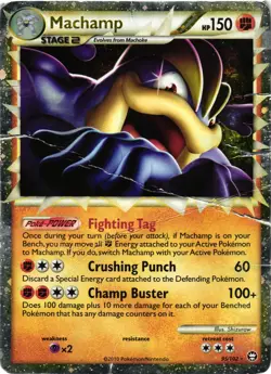 Pokemon TCG Machamp Prime HS Triumphant 95/102 Holo Rare Prime DMG - Image 1