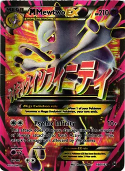 Pokemon TCG M Mewtwo EX 160/162 Breakthrough Ultra Rare Full Art Holo DMG - Image 1