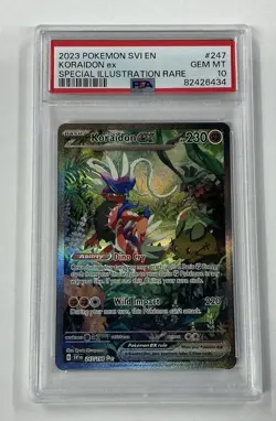 Pokemon Koraidon ex Scarlet & Violet Special Illustration Rare #247 PSA 10 - Image 1