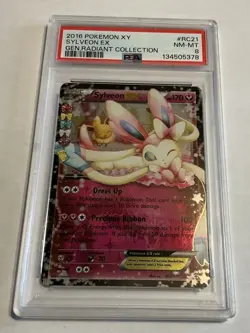 2016 POKEMON XY GENERATIONS RADIANT COLLECTION #RC21 SYLVEON EX PSA 8 - Image 1