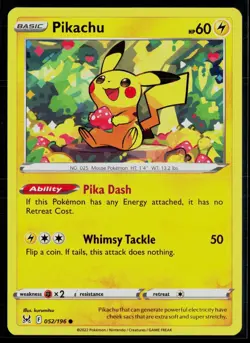 Pikachu 052/196 Lost Origin Common Pokemon - Image 1