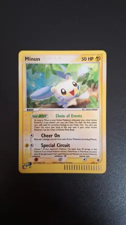 Pokemon TCG Minun 7/97 English EX Dragon Holo Rare Card - Image 1