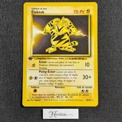 Carte Pokemon Elektek 20/102 Edition 1 Set de Base wizards Francais VF - SDB - Image 1