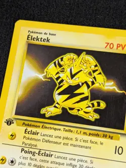 Carte Pokemon Elektek 20/102 Edition 1 Set de Base wizards Francais VF - SDB - Image 3
