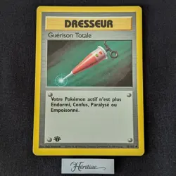 Carte Pokemon Guerison total 82/102 Edition 1 Set de Base wizards Francais VF - Image 1