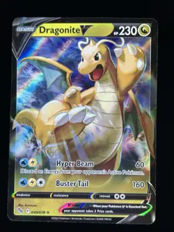 Pokemon TCG Dragonite v Full Art Holo Ultra Rare Card 049/078 NM - Image 1