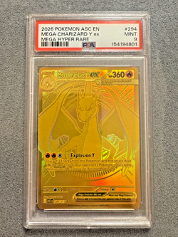 MEGA CHARIZARD Y EX ASCENDED HEROES MEGA HYPER RARE 2026 POKEMON PSA 9 - Image 2