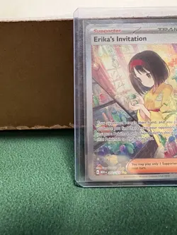 Pokemon TCG: Erika's Invitation Full Art Holo Trainer #203/165 SV151 English, LP - Image 5