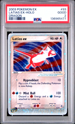 SWIRL PSA 2 2003 Pokemon EX Dragon Latias EX Holo Foil Rare 93/97 - Image 1