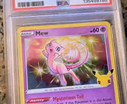 ✨Mew Holographic RARE Pokemon Card PSA 8 NM-MT Celebrations #011 025 (2021)🌀 - Image 4