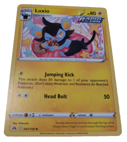 Luxio Rapid Strike 2023 Crown Zenith Pokemon TCG Card 041/159 (G0 - Image 1
