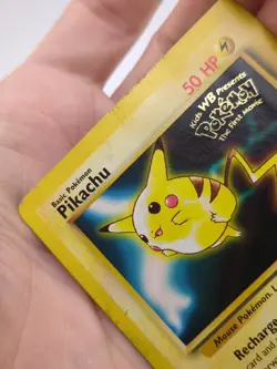Pikachu #4 1999 WB Black Star Promo Pokemon the First Movie Pokemon TCG - Image 2
