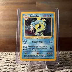 Pokemon Gyarados 006/102 Rare Base Set Holo Card 1999 - Image 1