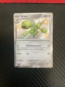 Scizor 191/091 Paldean Fates Scarlet & Violet S&V Holo Pokemon TCG Card NM - Image 1