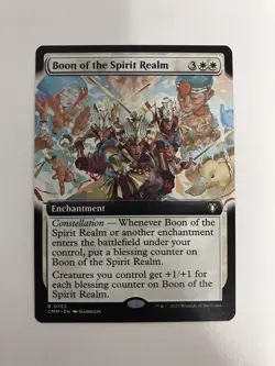 Boon of the Spirit Realm Extended Borderless MTG Magic the Gathering Card NM CMM - Image 1