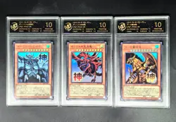 3Xcards Serial number Yu-Gi-Oh! Cards JPN. Egyptian God UR LPST RPA 10 GEM-MT - Image 1