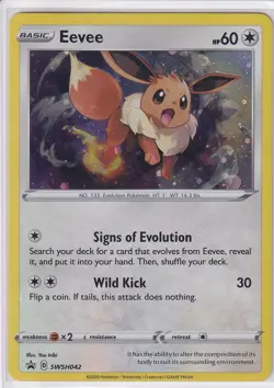 Eevee Holo Promo SWSH: Sword & Shield Promo Cards SWSH042 NM - Image 1