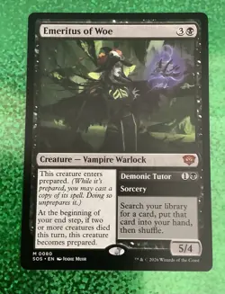 MTG Magic card Mystic Emeritus of Woe SOS no 0080 Secrets of Strixhaven non foil - Image 1