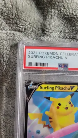 Pokemon 2021 Surfing Pikachu V 021 25th Anniversary Japanese GEM MINT PSA 10 - Image 2