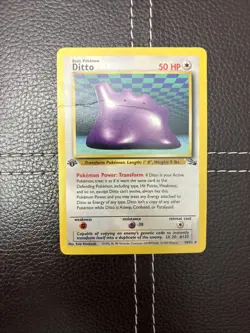 Pokemon TCG - Ditto - 18/62 - 1st Edition Fossil - HP Rare (1999) - Image 1