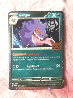 Pokemon TCG Gengar Cosmos Holo Trick or Trade 2024 #136/197 - Image 1