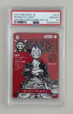 PSA 10 Monkey.D.Luffy ST21-014 - One Piece Magazine Vol.20 Promo Japanese - Image 1