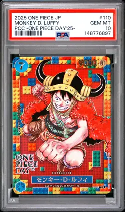 Monkey D. Luffy PSA10 2025 One Piece Japanese One Piece Day'25- #110 - Image 1